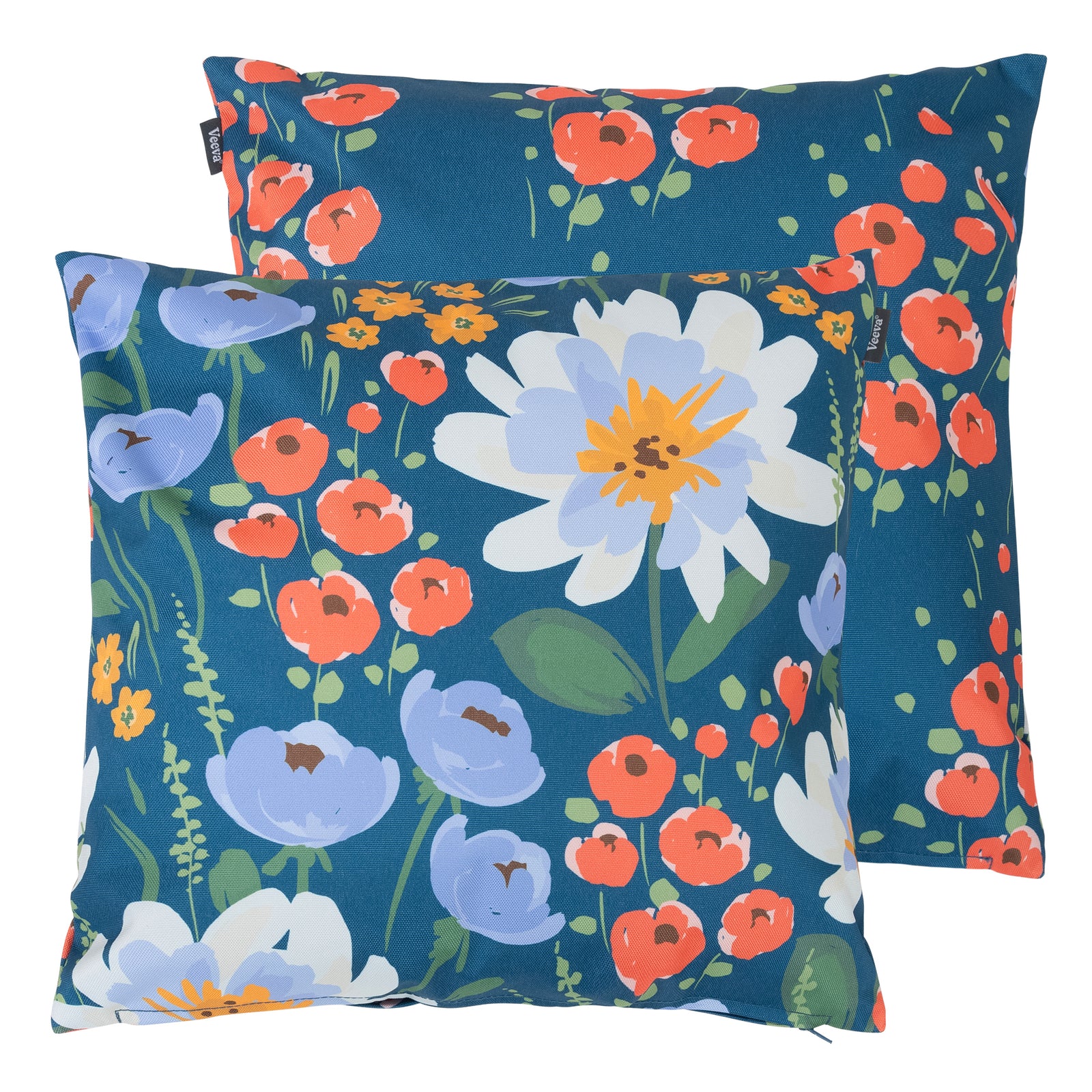 Floral Indoor Outdoor Cushion Set Of 2 Water Resistant Cushions
