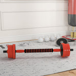4-in-1 Weight Dumbbells Set Barbell | 20kg | Red