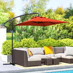 3m Cantilever Banana Parasol W/ Cross Base | Orange
