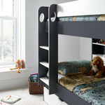 Olly Storage Bunk Bed Without Drawer With Spring Mattresses | Single | Grey