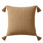 Pure Handmade Cotton Muslin Cushion With Cover | 45cm x 45cm | Beige