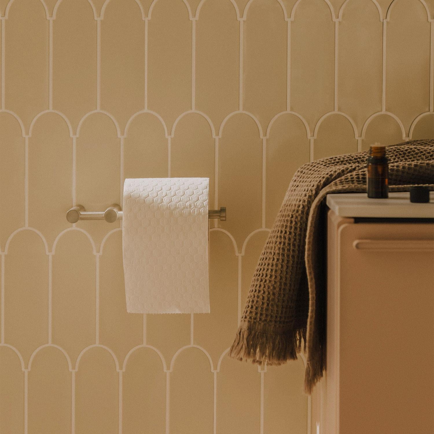 Toilet Roll Holder, Logic Collection | Brushed Brass