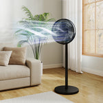 HOMCOM 40 Cm Standing Pedestal Fan, Quiet Electric Cooling Floor Fan, Black