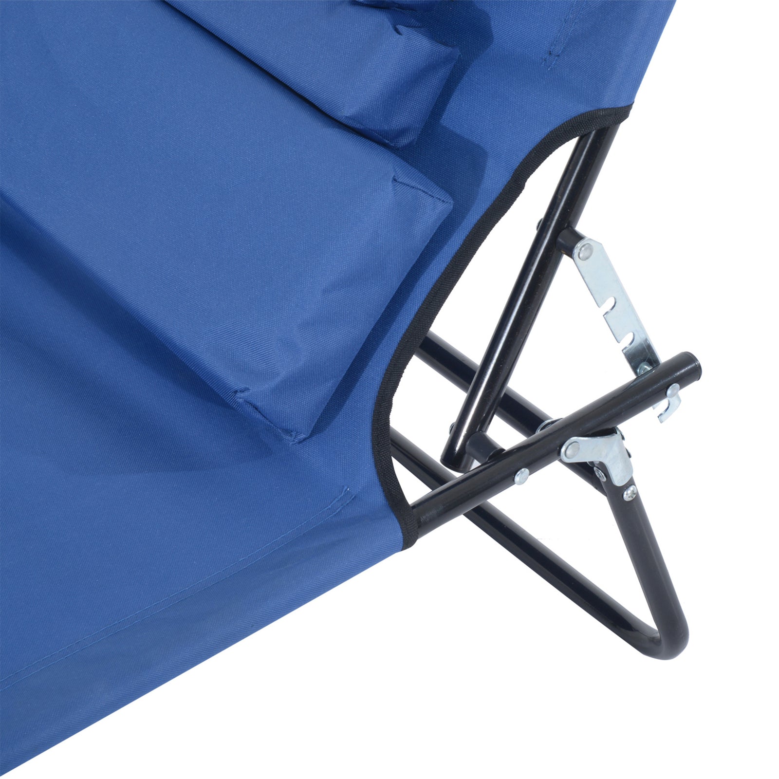 Garden Sun Lounger Folding Recliner Chair | Set of 1 | Blue
