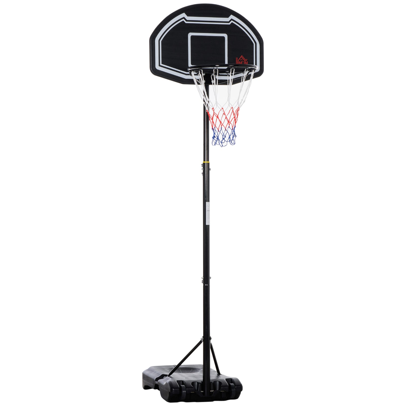 Adjustable Basketball Hoop And Stand 1.6-2.1m Black | Black