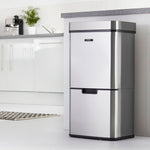 75l Sensor Recycling Bin With Food Caddy | 75L | Silver