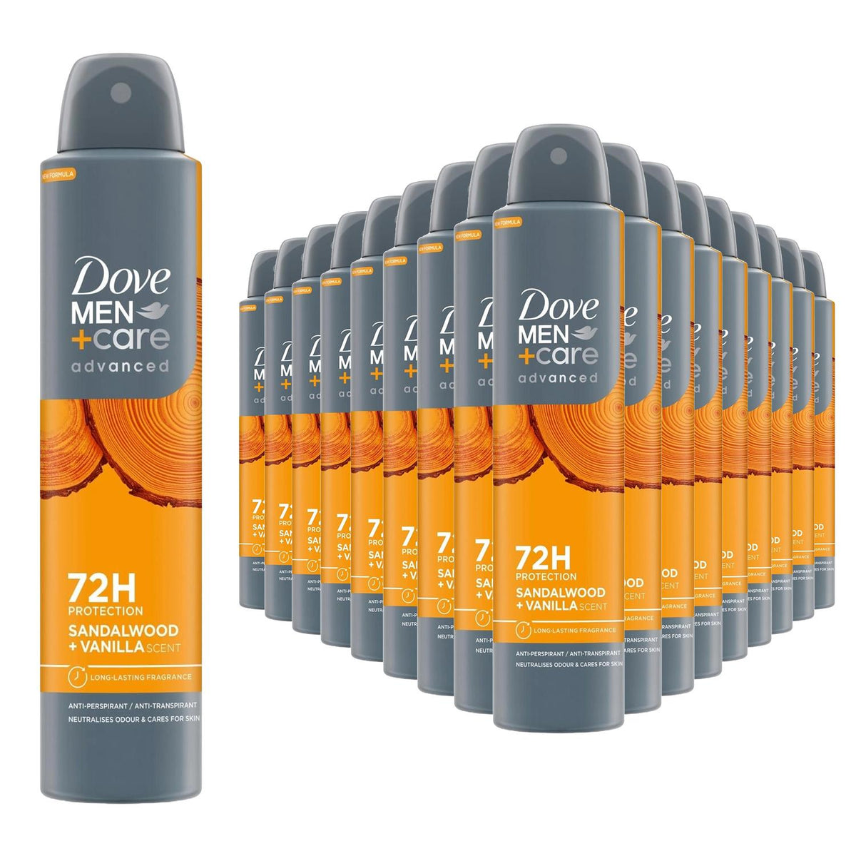 Anti-perspirant Deodorant Spray Sandalwood + Vanilla | Set of 18
