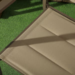 2 Pcs Dining Chairs, Stackable Design Aluminium Outdoor | Brown