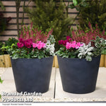 Stone Effect Dark Grey 30.5cm Planter | Set of 1 | Dark Grey