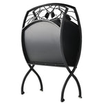 Iron Folding Log Rack W/ Scroll Panels