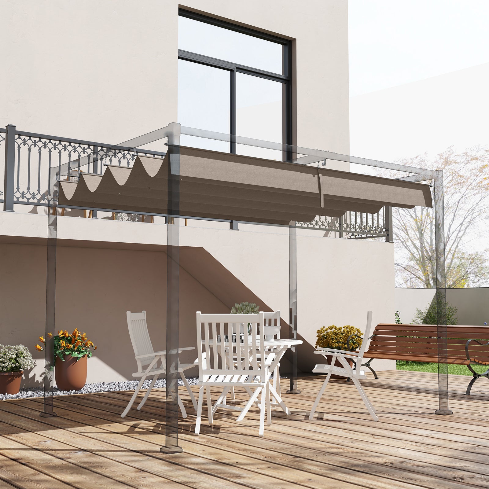 Pergola Cover Roof Replacement For 3 X 2.15m Pergola | Brown