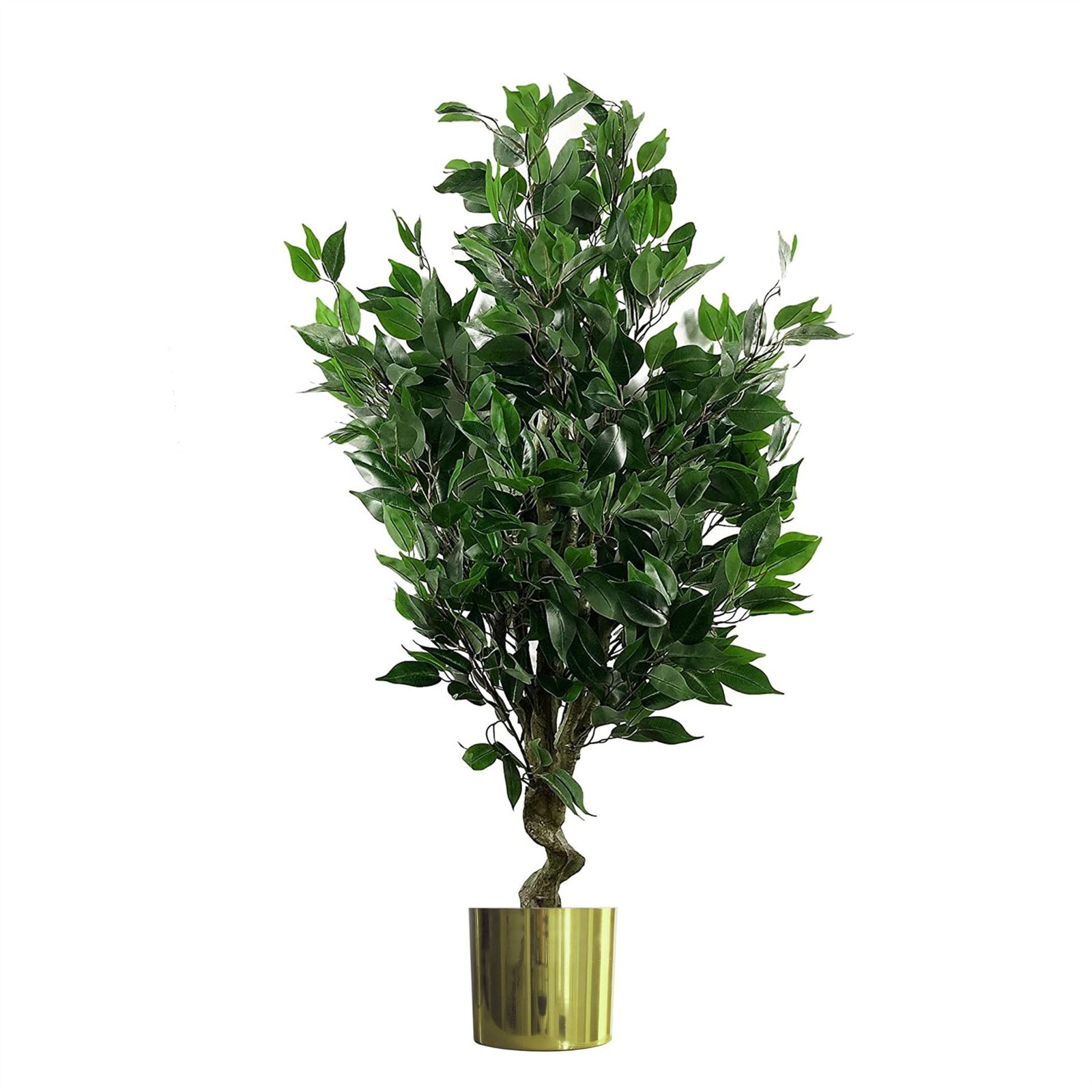 110cm  Realistic Artificial Ficus Tree / Plant Gold Planter