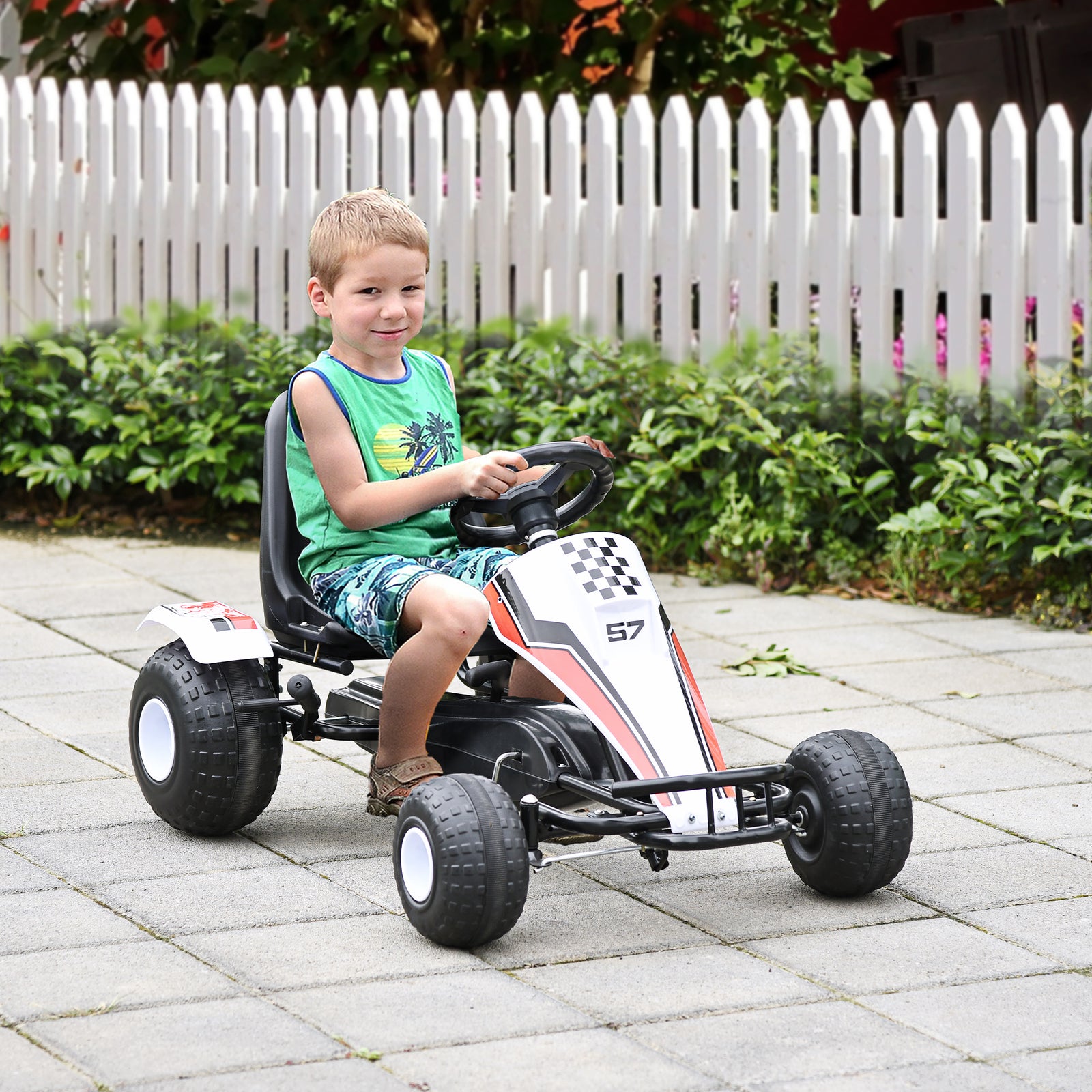 Racing-style Pedal Go Kart W/brake, Gears, Steering Wheel