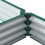 U-shaped Raised Garden Bed Metal Planter Box With 5 Compartments | Green