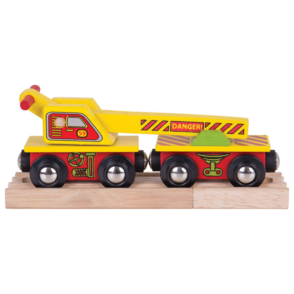Crane Wagon for Wooden Train Set