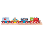 Bigjigs Toys Wooden Goods Train Engine & Carriages