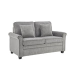 Corduroy Fold Out Mattress Sofa Bed - 2 Seater | Grey