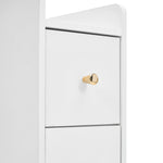 Modern Mdf Bedside Table With 2 Drawers | White