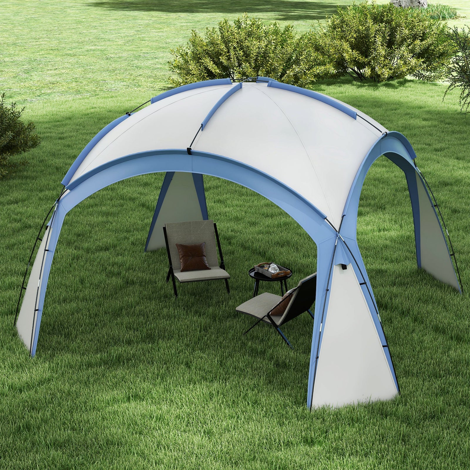 Outdoor Gazebo Event Dome Shelter Party Tent For Garden 3.5 x 3.5m | Light Blue