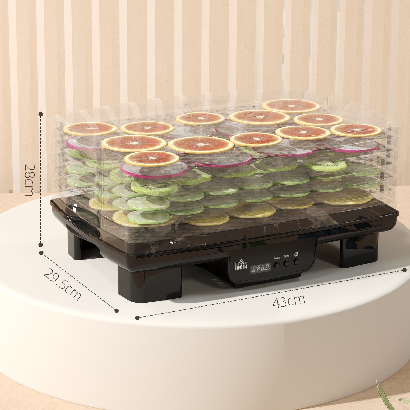 6 Tray Food Dehydrator, Food Dryer Machine For Fruit Meat