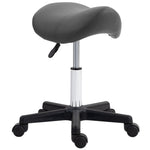 Saddle Stool Adjustable Rolling Salon Chair For Massage Spa | One Size | Gray