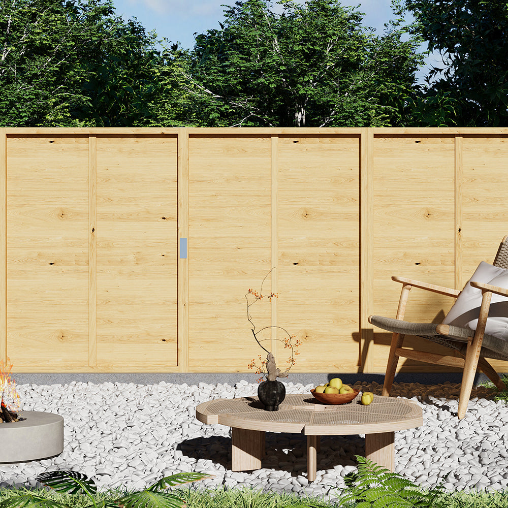 Spruce Wood Fence Panel 180cm W X 90/120/150cm H, Weather-resistant Treated Wood With Eco-friendly Water-based Finish | Medium