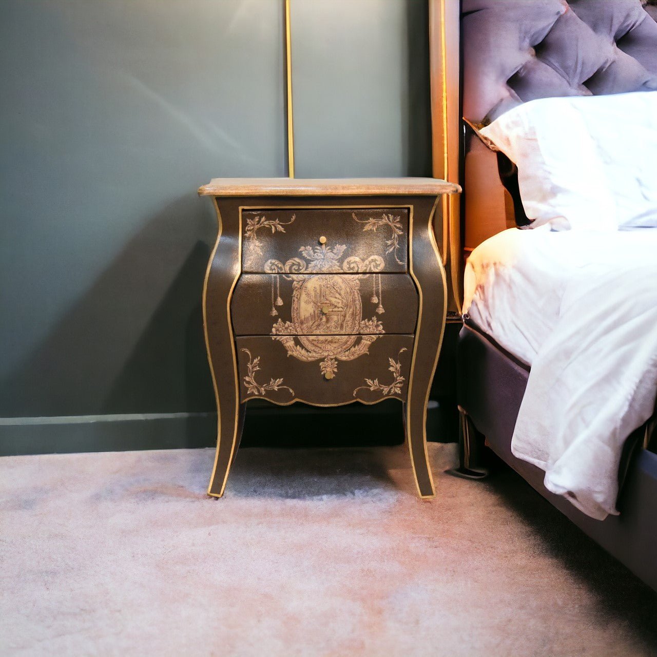 Solid Wood Coroner Bedside