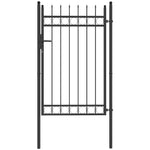 Black Galvanised Steel Garden Gate