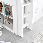 Lacy Storage Mid Sleeper Bed | Single | White