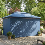 3 X 4 M Outdoor Garden Gazebo With Upf50+ Double roof | Dark Blue