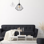Colin Black Pendant Lamp 1xe27 Hand Made Matt Black Cage Style Lamps Creating Industrial Chic