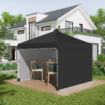3x3 (m) Pop Up Gazebo Party Tent W/ 2 Sidewalls, Weight Bags | Black