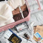 55x35x20cm Cabin Carry On Suitcase Hard Shell Overhead Luggage 100+ Airlines Approved | Cabin | Rose Gold