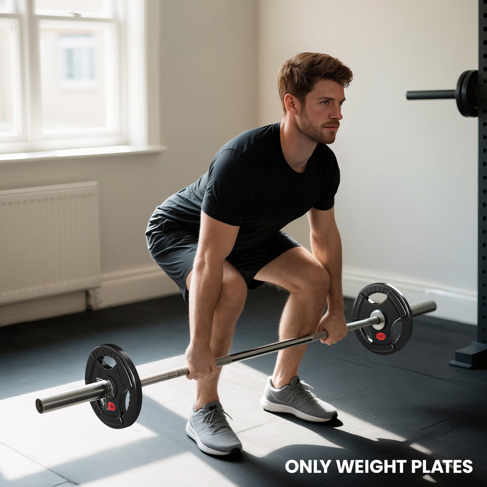 Olympic Weight Plates, Weight Plate Discs | 2 x 15kg | Black