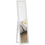 37 X 157 Cm Full Length Mirror With Frame For Bedroom | White