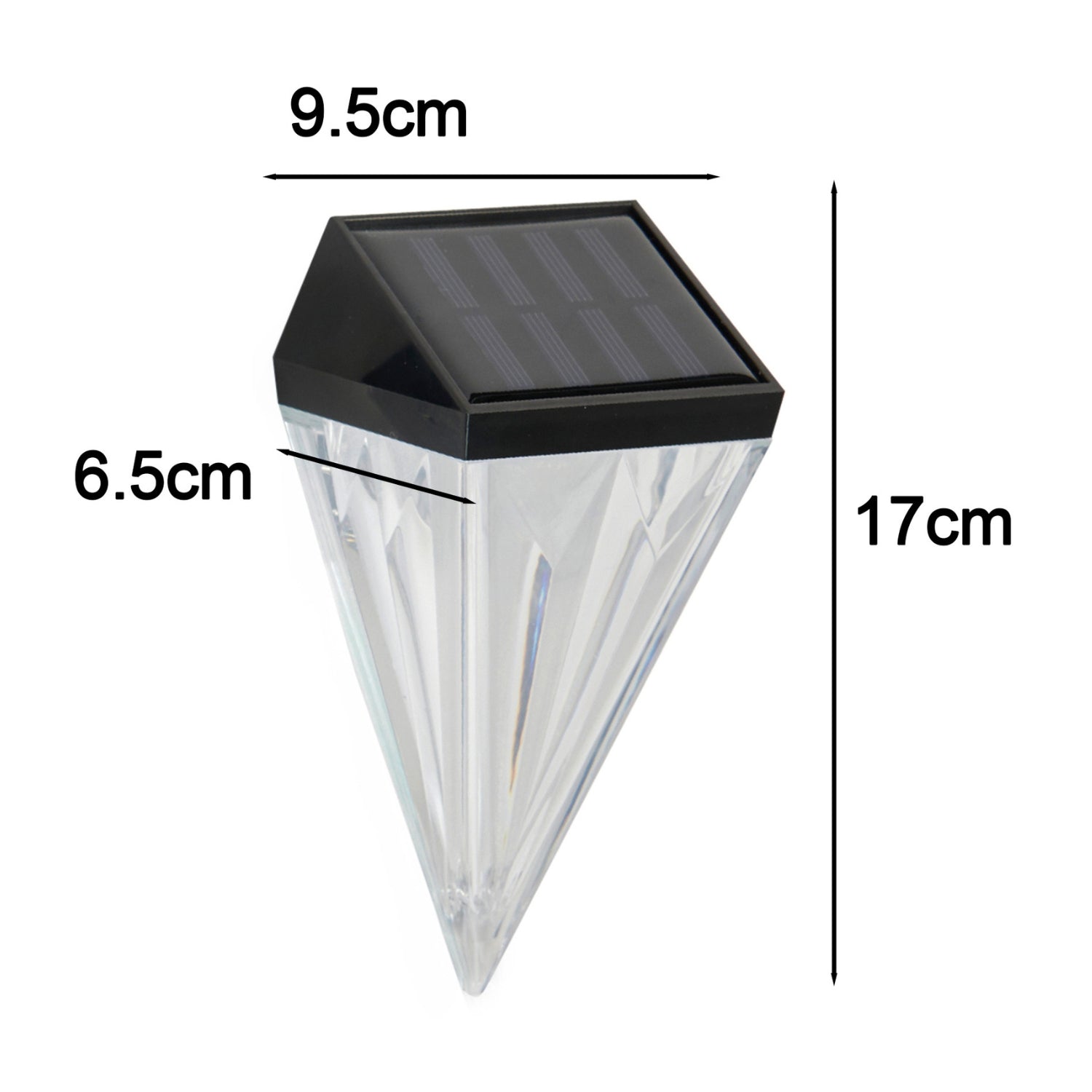 Solar Powered Diamond Lights, Pack Of 4