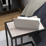 C Shape Side Table W/ Wood-effect Top | Gray