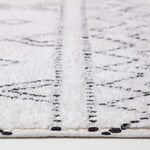 Black And White Bath Mat 100% Cotton Boho Design, 50 X 80 Cm