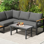 Garden Coffee Table W/ Spc Woodgrain Tabletop | Gray