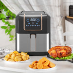 Air Fryer 1700w 6.5l With Digital Display Timer | One Size | Gold