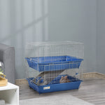 2-tier Small Animal Cage For Rabbit Ferret Chinchilla W/ Ramp Food Dish