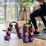 Breeins 0.5/1/1.5kg Fitness Dumbbells Home Hand Weights Set With Storage Stand