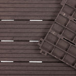 Pack Of 10 Cosmo Garden Patio Cosmopolitan Interlocking Decking Tiles | Brown