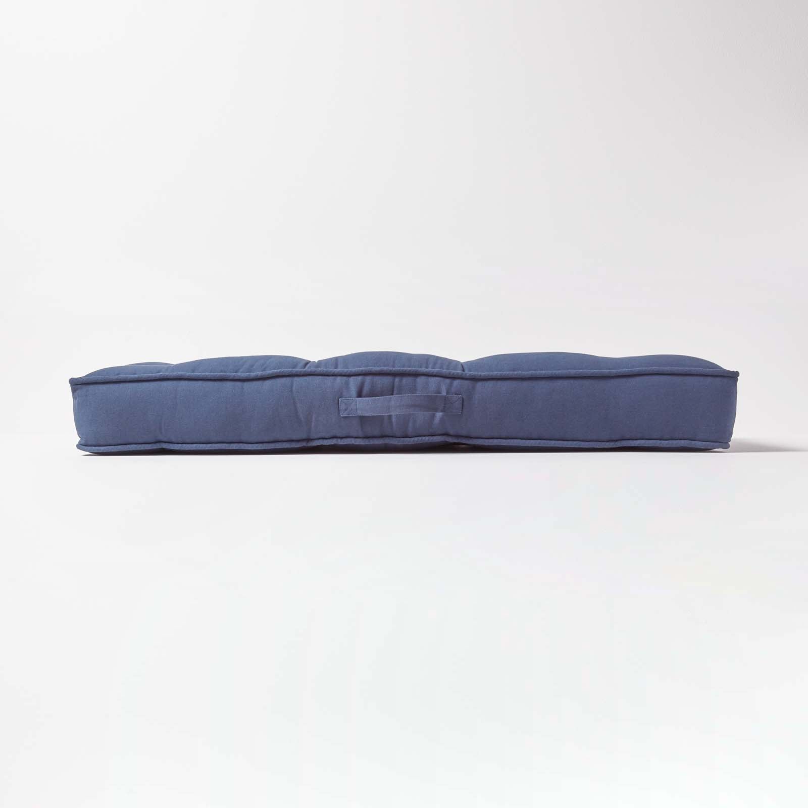Cotton 2 Seater Booster Cushion | 50cm x 100cm | Navy Blue