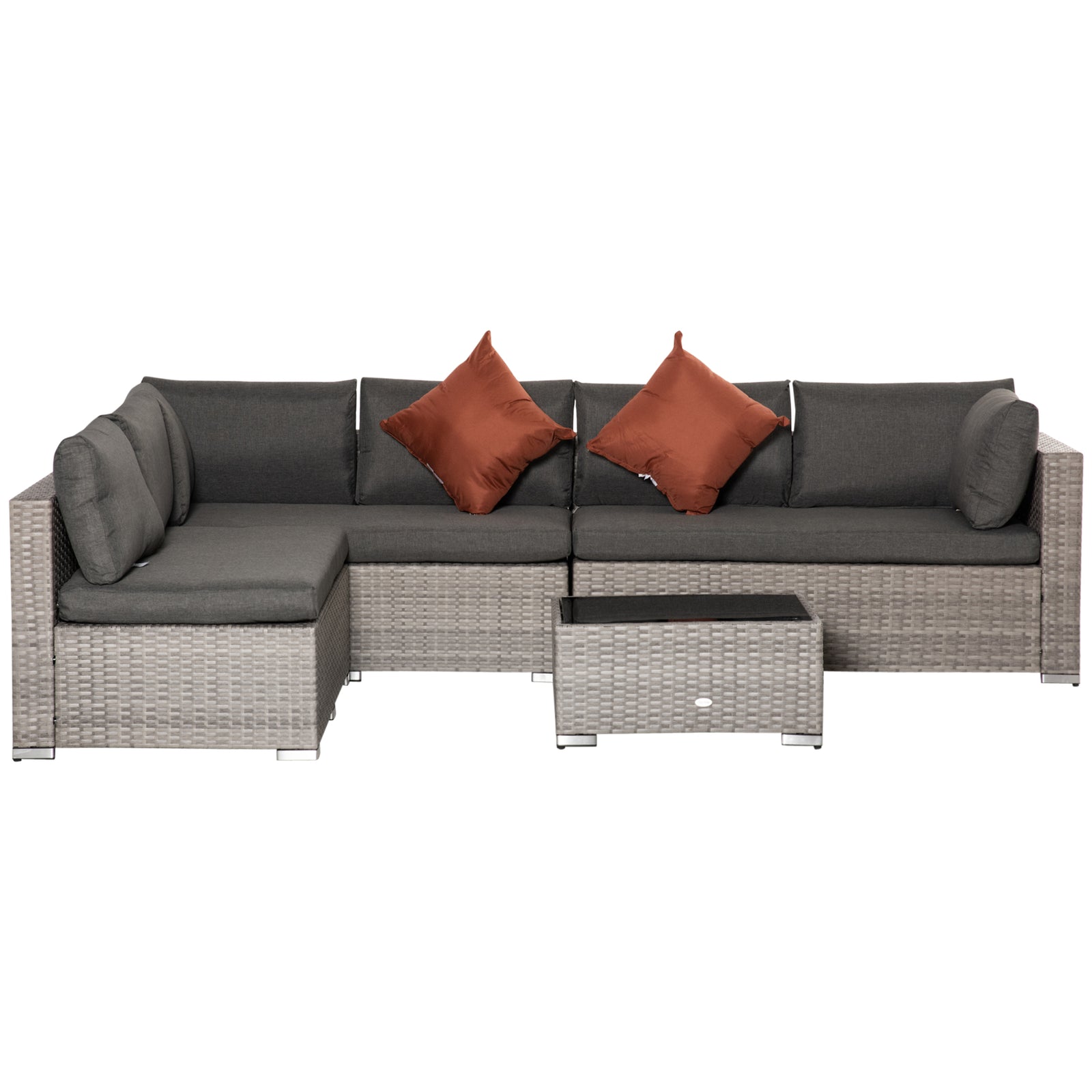 4 Pieces Patio Rattan Sofa Set Conservatory