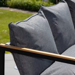 Bosque Black & Grey Garden Corner Sofa + Table