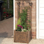 Trellis Planter With Solar Lantern (Bronze)