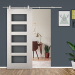 Modern Sliding Barn Door Closet Hardware Track Kit