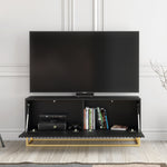 Ripple Tv Unit 100cm - Fluted Design | Black