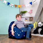 Kids Starry Skies Bean Bag Chair | Navy Blue